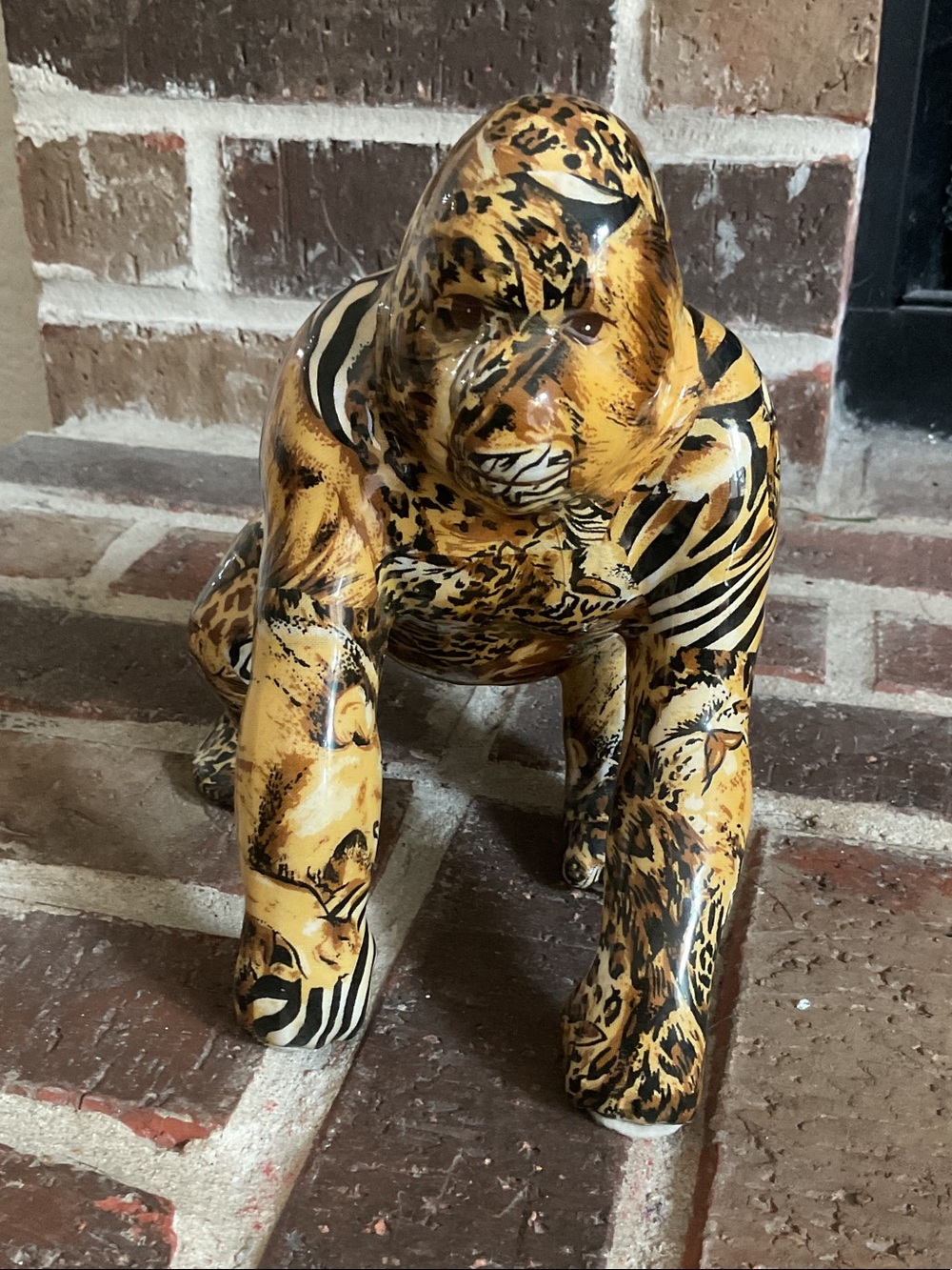 La Vie Safari Patchwork Gorilla Figurine